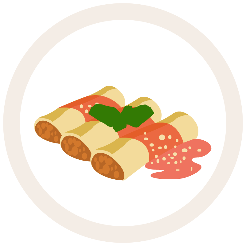 Seducta gift illustration of cannelloni