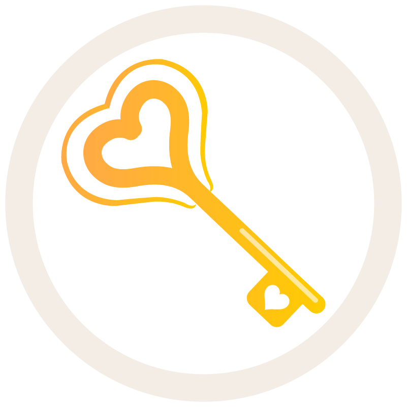 Seducta gift illustration of a gold key