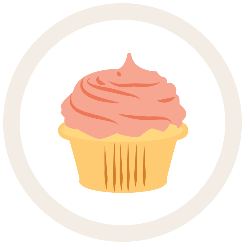 Seducta gift illustration of a strawberry cupcake