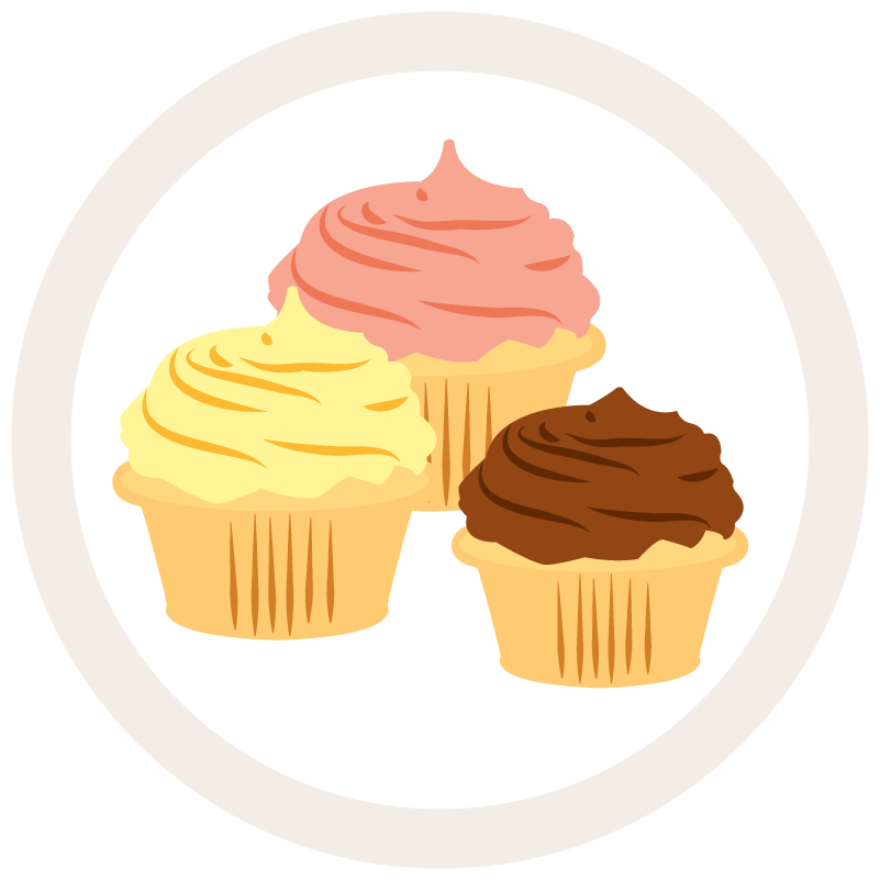 Seducta gift illustration of a cupcake mix